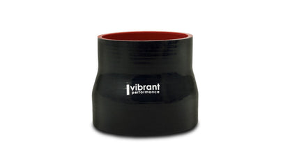 Vibrant 3.5in I.D. x 4.250in I.D. x 4.5in Long 4 Ply Gloss Black Silicone Transition Hose 19748 19748 User 1
