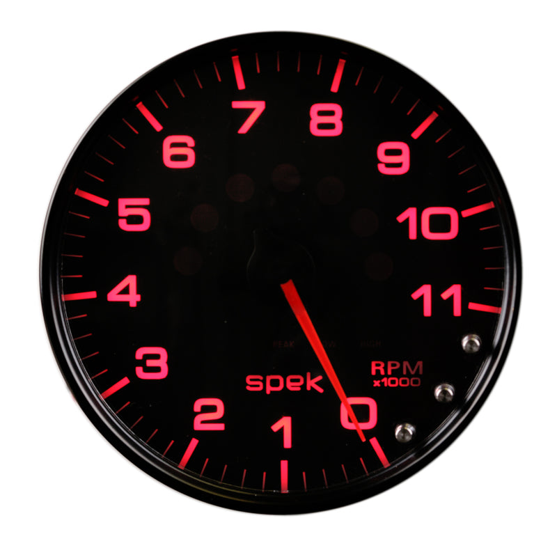 Autometer Spek-Pro Gauge Tachometer 5in 11K Rpm W/Shift Light & Peak Mem Black/Black P23932 P23932 User 1