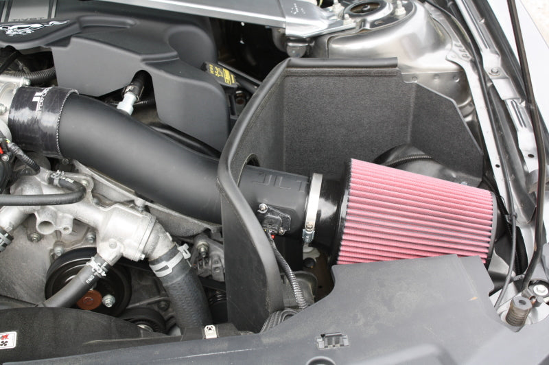 JLT 11-14 Ford Mustang V6 Black Textured Cold Air Intake Kit w/Red Filter CAI-FMV6-11 CAI-FMV6-11 Photo - Primary