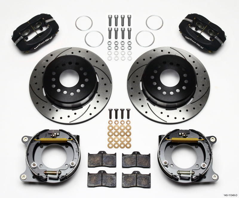 Wilwood Forged Dynalite P/S Park Brake Kit Drilled 55-57 Chevy 2.34in Offset 140-11348-D 140-11348-D Photo - Primary