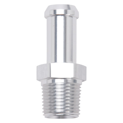 Edelbrock Hose End, Straight, 3/8" NPT to 1/2" Barb, Clear Anodize 8115 Photo - Primary