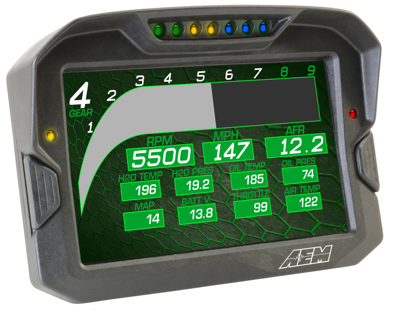 AEM Electronics Digital Dash, CD-7LG, Carbon Housing, Data Logging, GPS, CAN Bus, Kit 30-5703 Photo - out of package