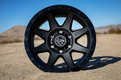 ICON Rebound 18x9 6x5.5 25mm Offset 6in BS 95.1mm Bore Double Black Wheel 1818909060DB 1818909060DB Photo - lifestyle view