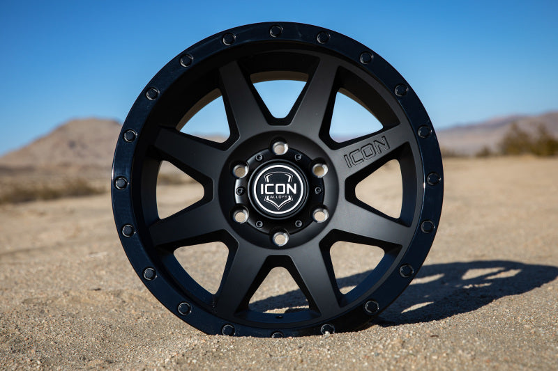 ICON Rebound 18x9 5x150 25mm Offset 6in BS 110.1mm Bore Double Black Wheel 1818905560DB 1818905560DB Photo - lifestyle view
