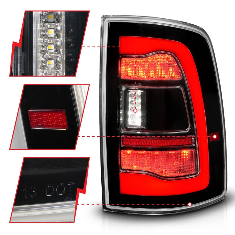 ANZO 09-18 Dodge Ram 1500 Sequential LED Taillights Black 311469 311469 Photo - Unmounted