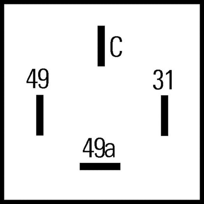 Hella Flasher Unit Led 12V 3+1 009492111 009492111 Technical Drawing