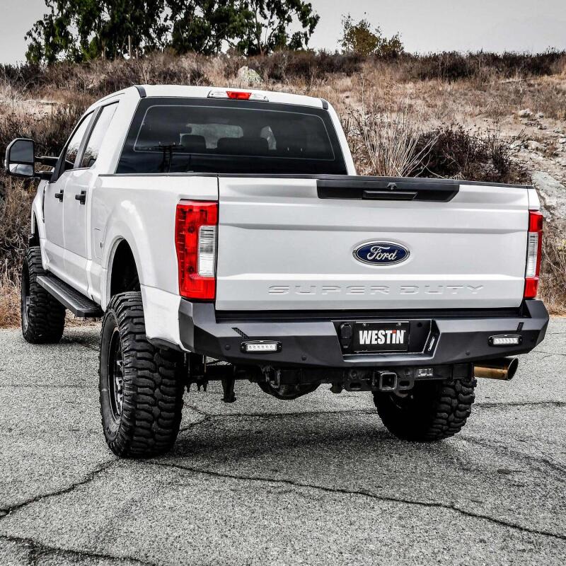 Westin 17-20 Ford F-250/350 Pro-Series Rear Bumper - Textured Black 58-421175 58-421175 Photo - Mounted