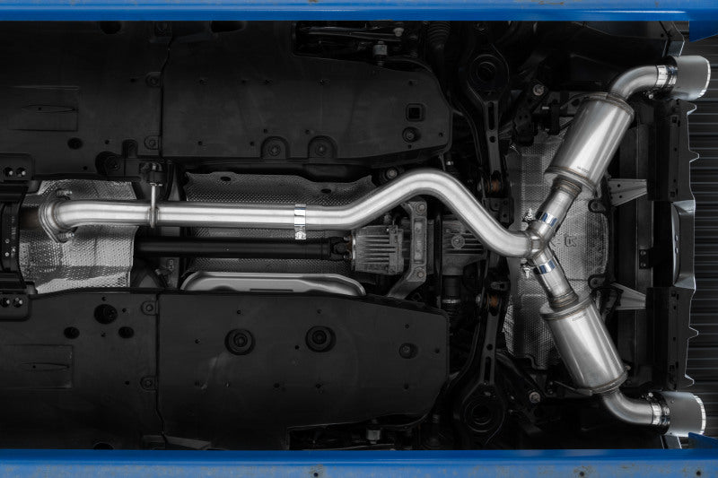 MBRP 2023 Toyota Corolla GR 1.6L T304 SS 3in Cat-Back Dual Split Rear w/ Carbon Fiber Tips S43023CF S43023CF Photo - Mounted