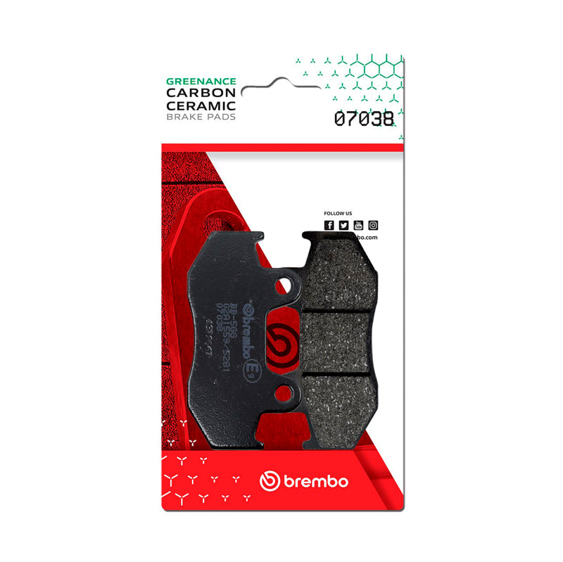 Brembo OE Honda Ch/Honda Ses/Honda Ps/Honda Sh/Honda Lead Carbon Ceramic Brake Pad - Front 07038 07038 User 1
