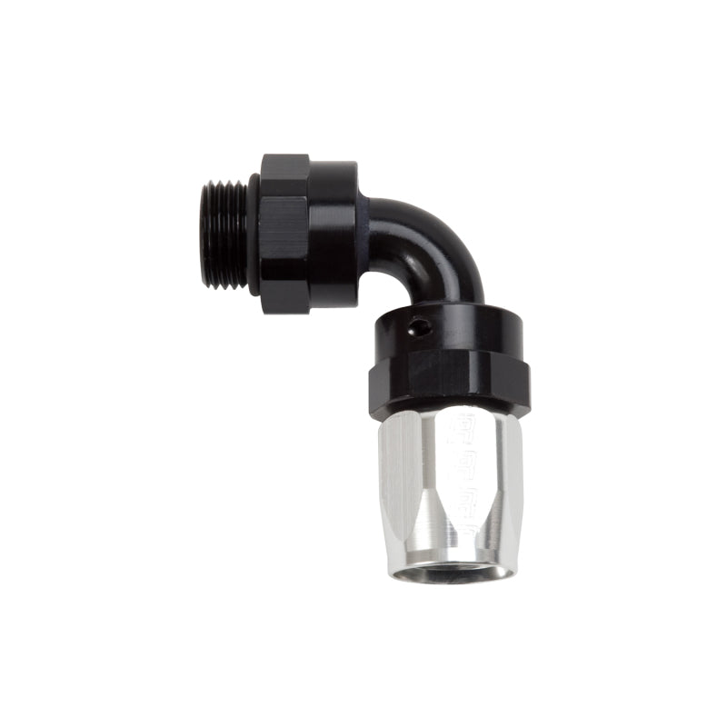 Russell Hose End #8 Hose To #8 Radius Inlet Port 90 Deg Black/Silver 612473 Photo - Primary
