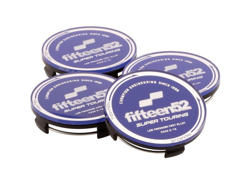 fifteen52 Super Touring (Chicane/Podium) Center Cap Set of Four - Blue/Chrome 52-ST-CAP-BLUE-SET 52-ST-CAP-BLUE-SET Photo - Primary