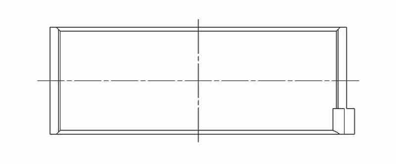 ACL Ford 4 BD Series 1099-1700cc Standard Size High Perform Rod Bearing Set w/ Extra Oil Clearance 4B1060HX-STD 4B1060HX-STD Technical Drawing