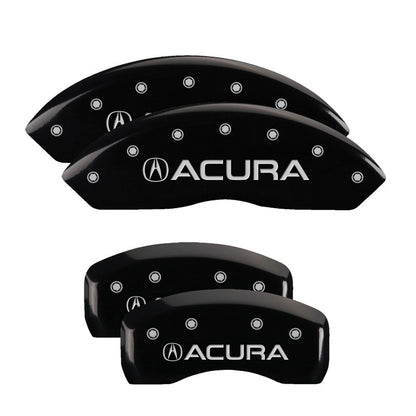 MGP 4 Caliper Covers Engraved Front & Rear Acura Black finish silver ch 39005SACUBK 39005SACUBK Photo - Primary