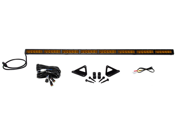 Diode Dynamics 18-21 Jeep JL Wrangler/Gladiator SS50 Hood LED Light Bar Kit - Amber Driving DD6107 DD6107 Photo - Primary