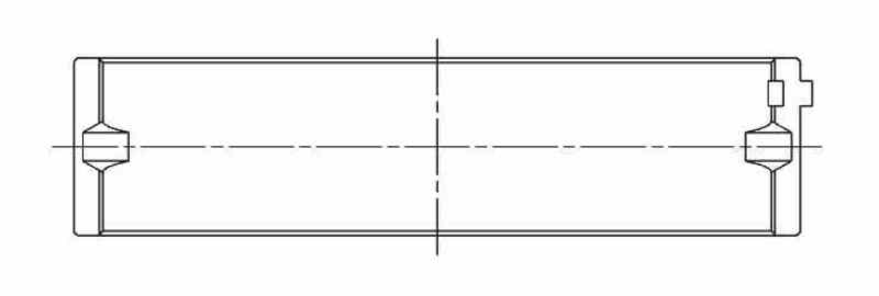 ACL VW 2.0L TSI/TFSI EA888 4cyl Standard Size High Performance Main Bearing Set w/.001 Oil Clearance 5M5563HX-STD 5M5563HX-STD Technical Drawing