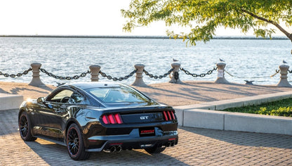 Corsa Performance Cat Back Exhaust Polish Quad Tips for 15-16 Ford Mustang GT 5.0 3in 14335BLK Photo - Mounted