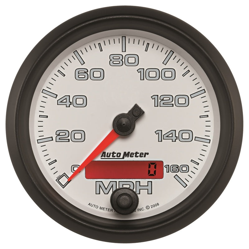 Autometer Pro-Cycle Gauge Speedometer 3 3/8in 160Mph Elec. Programmable White 19589 19589 Photo - Primary