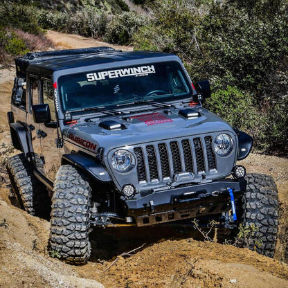 Westin 18-20 Jeep Wrangler JL 2dr LED Hood Scoops - Textured Black 62-41115 62-41115 Photo - Mounted