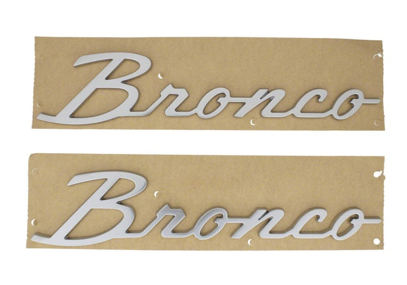 Ford Racing 21-23 Bronco Script Fender Badge - Silver M-1447-BSS M-1447-BSS Photo - Primary