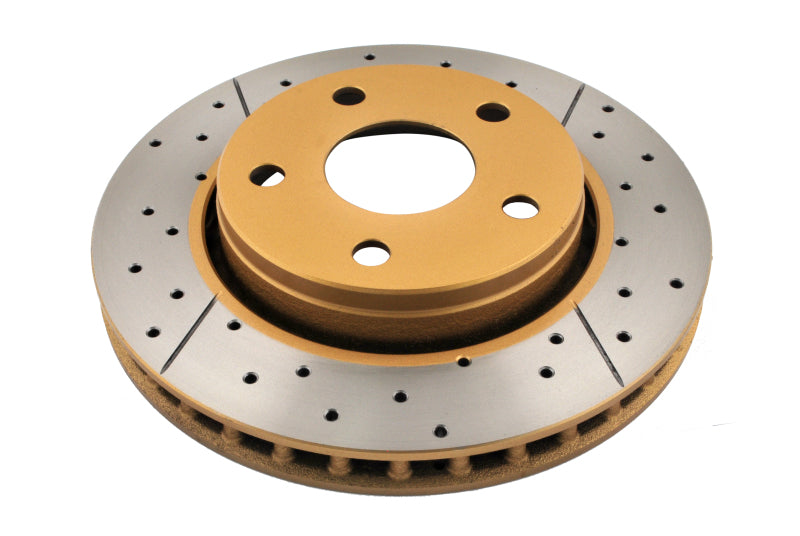 DBA 07-17 Jeep Wrangler Front Drilled & Slotted Street Series X-Gold Rotor 2536X 2536X Photo - out of package