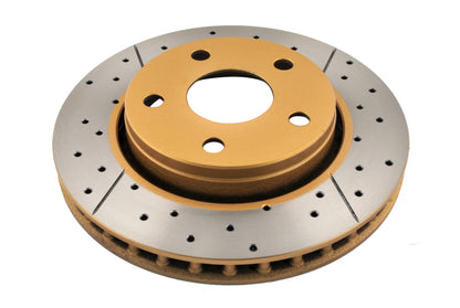 DBA 07-17 Jeep Wrangler Front Drilled & Slotted Street Series X-Gold Rotor 2536X 2536X Photo - out of package