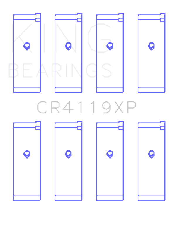 King Engine Bearings King Mitsubishi 4G91/4G92/4G93 16V (Size STD) XP - Series Performance Rod Bearing Set CR4119XP CR4119XP Photo - Primary