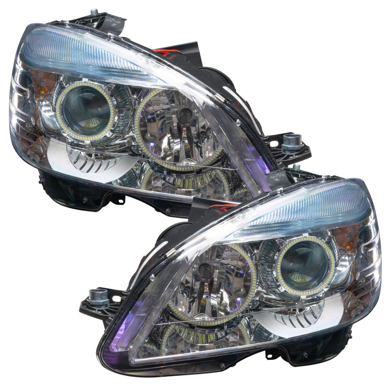 ORACLE Lighting Oracle 08-11 Mercedes Benz C-Class Pre-Assem. Headlights Chrome Housing- ColorSHIFT w/2.0 Controller 7115-333 7115-333 Photo - Close Up