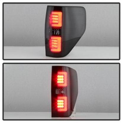Spyder 09-14 Ford F150 V2 Light Bar LED Tail Lights - Blk Smoke (ALT-YD-FF15009V2-LBLED-BSM) 5084217 5084217 Photo - Unmounted