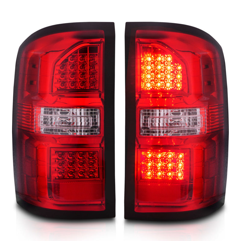 ANZO 2014-2018 GMC Sierra LED Tail Lights Black Housing Red/Clear Lens 311399 311399 Photo - Unmounted