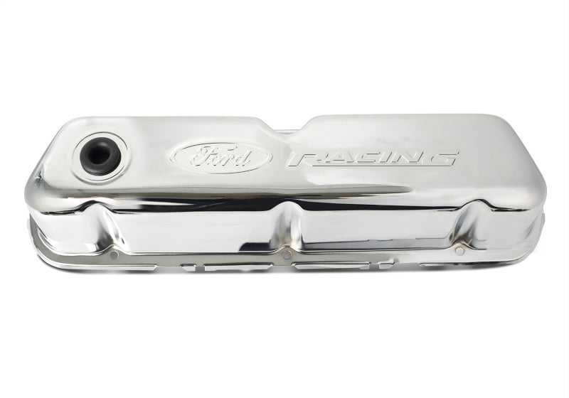 Ford Chrome Steel Valve Cover Set w/Ford Racing Logo FRD302-070 302-070 Photo - Unmounted