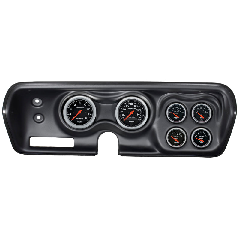 Autometer Sport-Comp 71-74 Charger/ GTX/ Road Runner Dash Kit 6pc Tach/MPH/Fuel/Oil/WTMP/Volt 7030-SC 7030-SC Photo - Primary