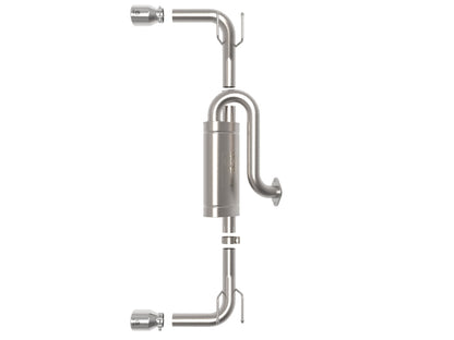 aFe 19-22 Mazda 3 L4 2.5L Takeda 3in to 2-1/2in 304 Stainless Steel Axle-Back Exhaust w/Polished Tip 49-37023-P 49-37023-P Photo - Unmounted