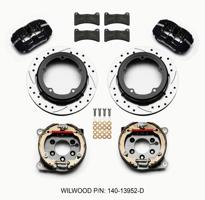 Wilwood Dynapro Low-Profile 11.00in P-Brake Kit Drilled Strange Eng Floater 3.49in Offset 140-13952-D 140-13952-D Photo - Primary