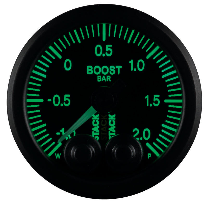 Autometer Stack 52mm -1 to +2 Bar (Incl T-Fitting) Pro-Control Boost Pressure Gauge - Black ST3511 ST3511 User 7