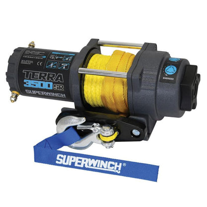 Superwinch 3500 LBS 12V DC 7/32in x 32ft Synthetic Rope Terra 3500SR Winch - Gray Wrinkle 1135270 1135270 Photo - out of package