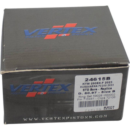 Vertex Pistons Vertex Piston 2024 KTM 250 EXC-F 250cc Forged Replica Piston Kit 24615B 24615B Photo - Primary