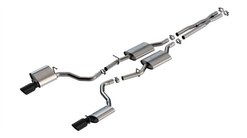 Borla 19-23 Dodge Charger GT 3.6L V6 RWD ATAK Catback Exhaust - Black Chrome Tips 140918BC 140918BC Photo - Primary