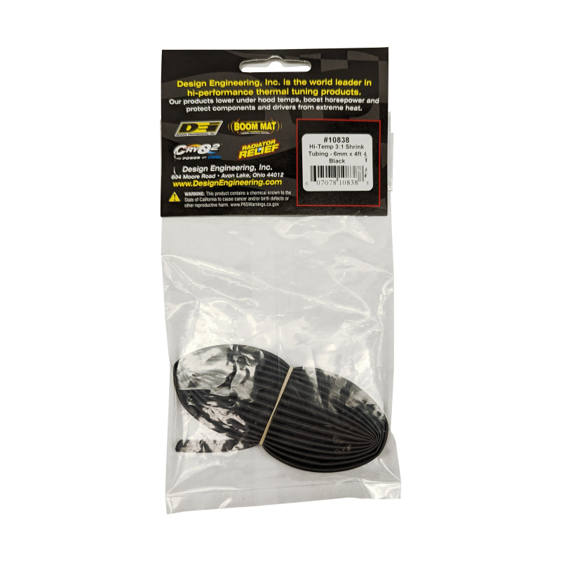 DEI Hi-Temp Shrink Tube 6mm x 4ft - Black 10838 10838 Photo - Unmounted