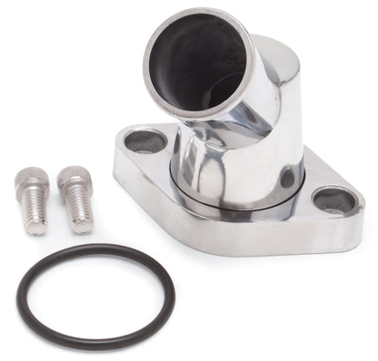 Edelbrock Waterneck Sbc/BBC 45-Degree Two-Piece Cast SwIVel Polished 4817 4817 Photo - Primary