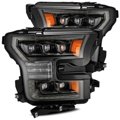 AlphaRex 17-20 Ford Raptor NOVA LED Proj Headlights Plank Style Alpha Black w/Activ Light/Seq Signal 880163 880163 Photo - Primary