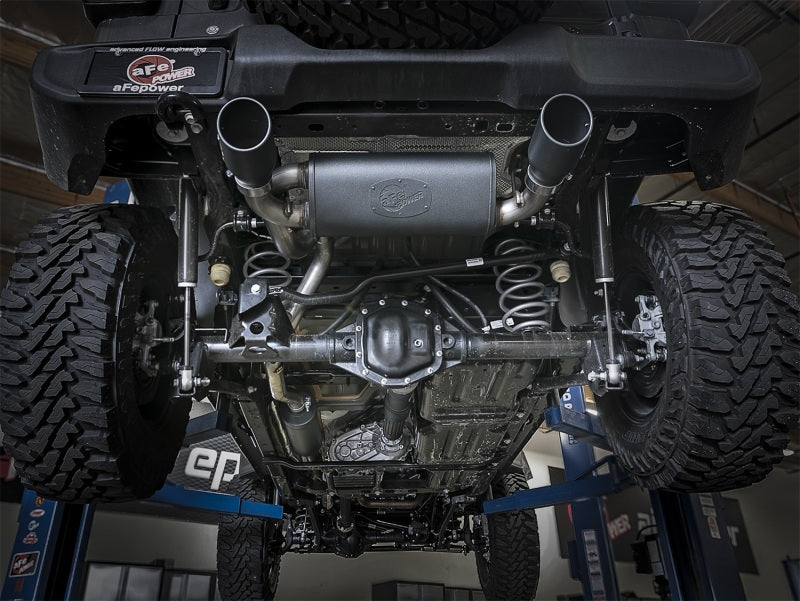 aFe Cat-Back Exhaust w/ Black Tip, Rebel Series, 2.5in 304 Stainless Steel 49-38066-B Photo - Mounted