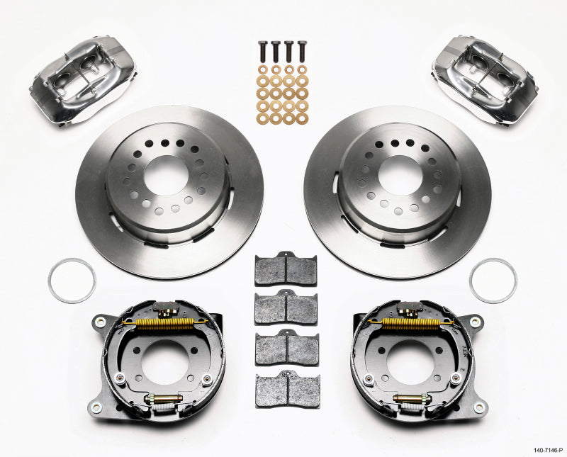 Wilwood Forged Dynalite P/S Park Brake Kit Polished Ford 8.8 w/2.5in Offset-5 Lug 140-7146-P 140-7146-P Photo - Primary