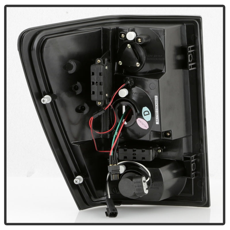 Spyder 07-10 Jeep Grand Cherokee Light Bar LED Tail Lights - Black ALT-YD-JGC07V2-LB-BK 5086655 5086655 Photo - Unmounted