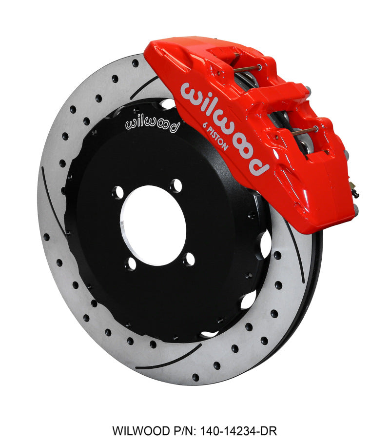 Wilwood DP6A Front Hat Kit, 12.88",Drilled, Red, 2016-Up Mazda MX5 Miata 140-14234-DR User 1