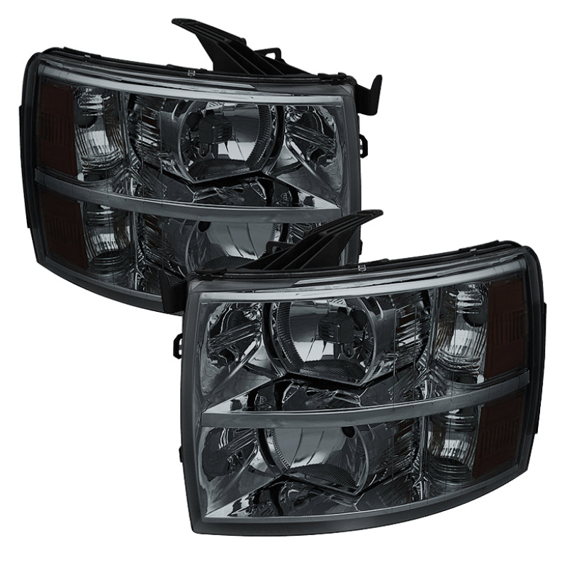 SPYDER Xtune Chevy Silverado 07-13 Crystal Headlights Smoked HD-JH-CS07-AM-SM 5077349 5077349 Photo - Primary