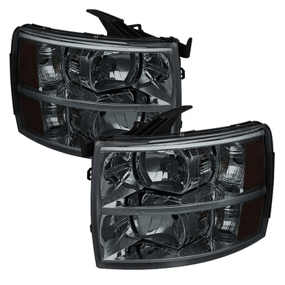 SPYDER Xtune Chevy Silverado 07-13 Crystal Headlights Smoked HD-JH-CS07-AM-SM 5077349 5077349 Photo - Primary