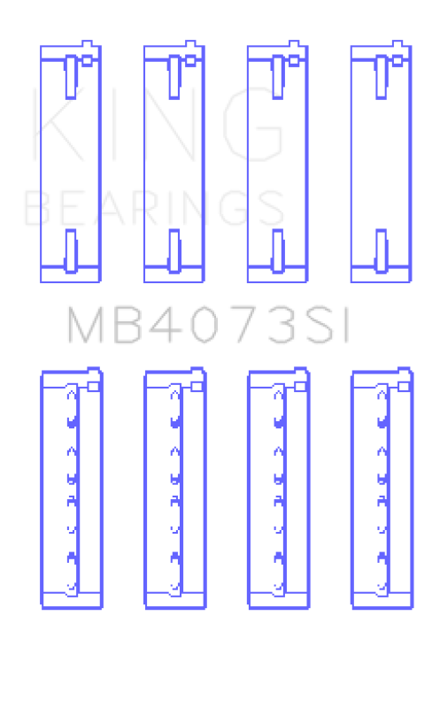 King Engine Bearings King Audi ACZ / AAH / ACK / AEJ / ASN Crankshaft Main Bearings (Set of 4) MB4073SI MB4073SI Photo - Primary