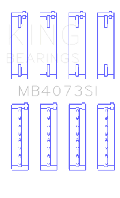 King Engine Bearings King Audi ACZ / AAH / ACK / AEJ / ASN Crankshaft Main Bearings (Set of 4) MB4073SI MB4073SI Photo - Primary