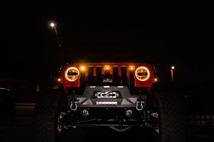 DV8 Offroad 2018+ Jeep JL Grill Amber Marker Lights GRJL-02 GRJL-02 Photo - Mounted