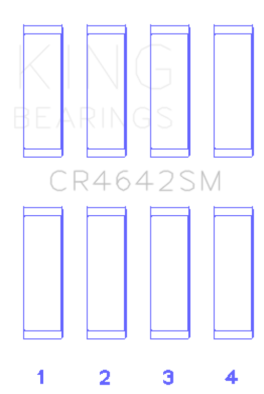 King Engine Bearings King Toyota 1/2NR-FE (Size STD) Rod Bearing Set CR4642SM CR4642SM Photo - Primary